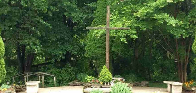 The outdoor prayer cross at Faith Lutheran Church